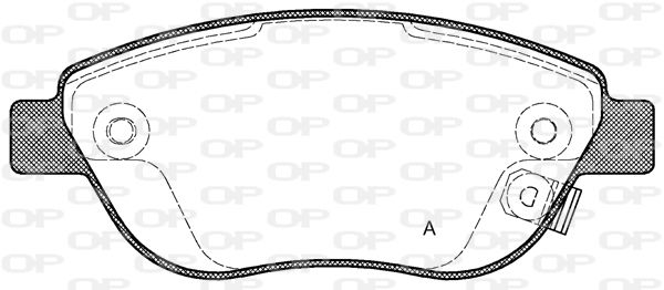 OPEN PARTS Комплект тормозных колодок, дисковый тормоз BPA0859.21